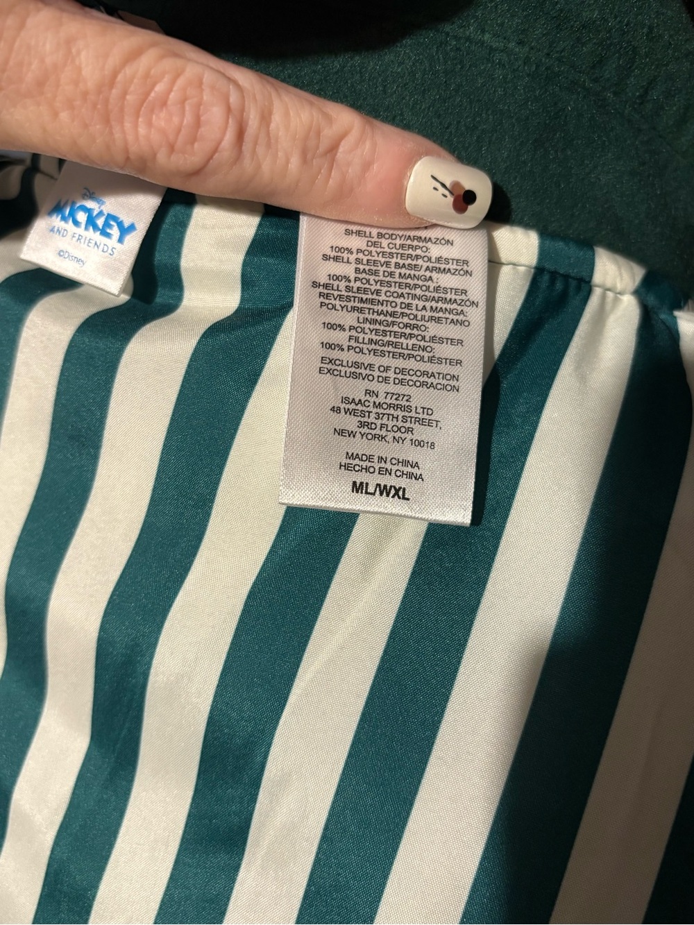 Disney Unisex Green and White Varsity Mickey Patch Jacket - Picture 9 of 12